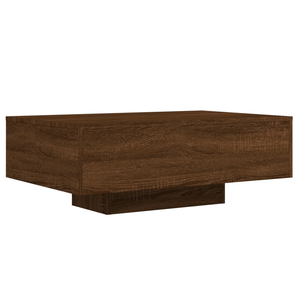 Table basse avec lumières LED chêne marron 85x55x31 cm Tables basses vidaXL   