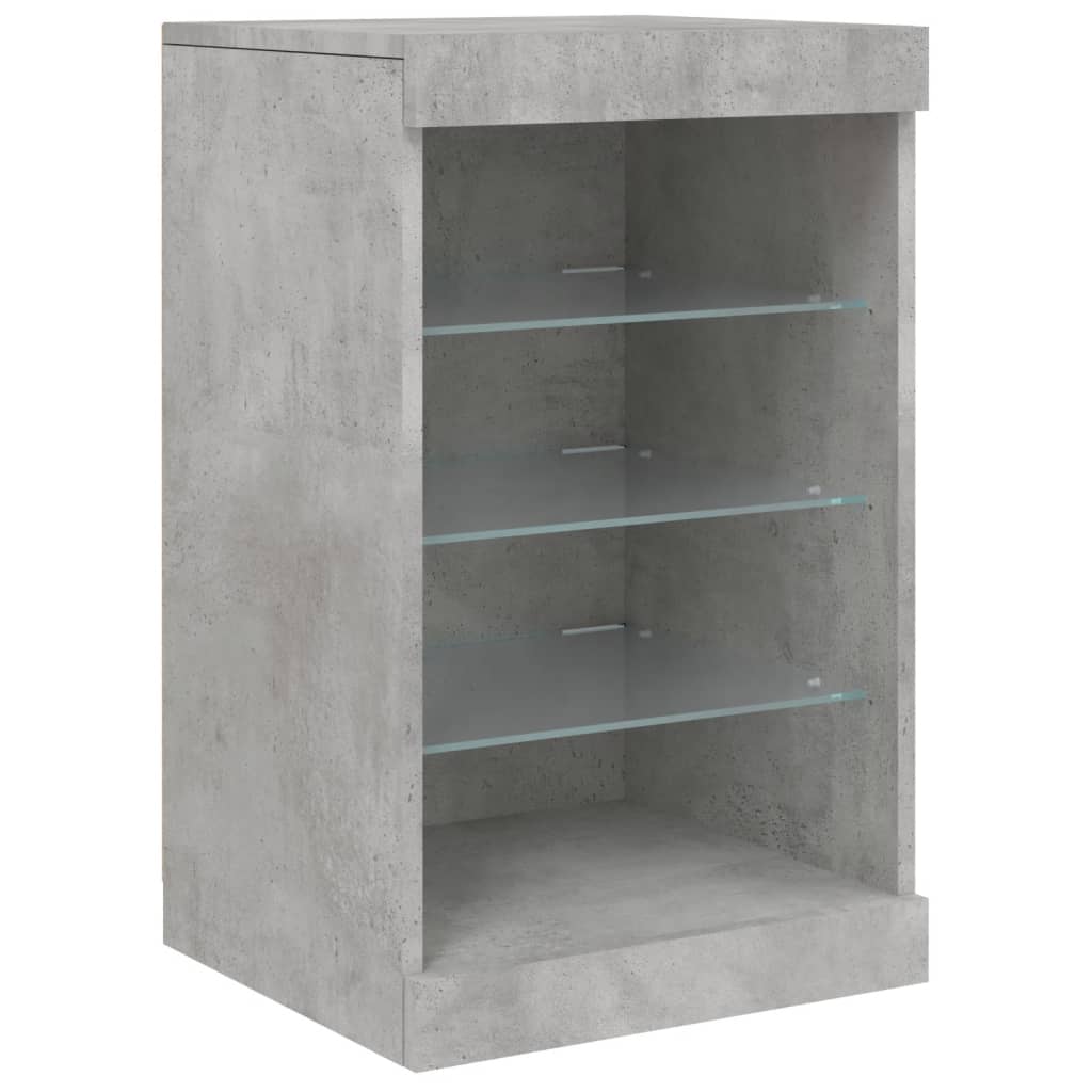 Buffet avec lumières LED gris béton 41x37x67 cm - Xios Store SNC