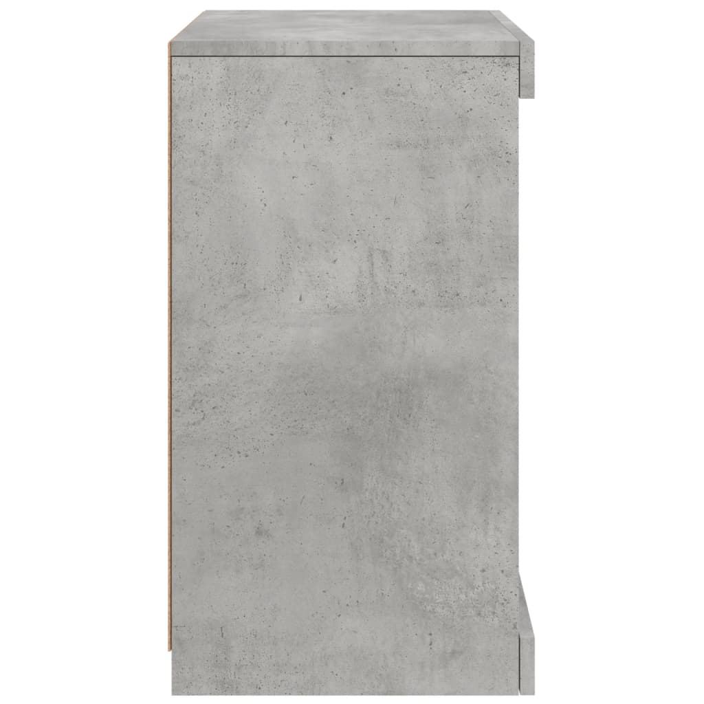 Buffet avec lumières LED gris béton 41x37x67 cm - Xios Store SNC