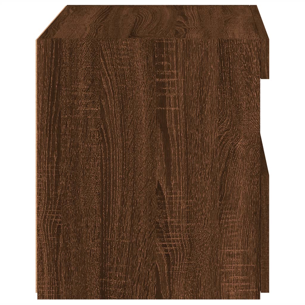 Tables de chevet et lumières LED 2 pcs chêne marron 50x40x45 cm Tables de chevet vidaXL   