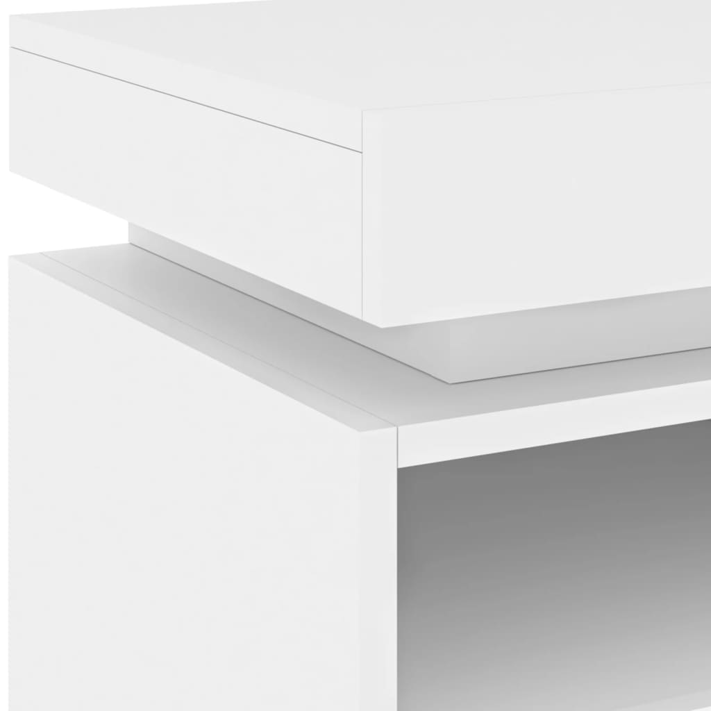 Armoire de chevet avec lumières LED blanc 40x39x48,5 cm Tables de chevet vidaXL   