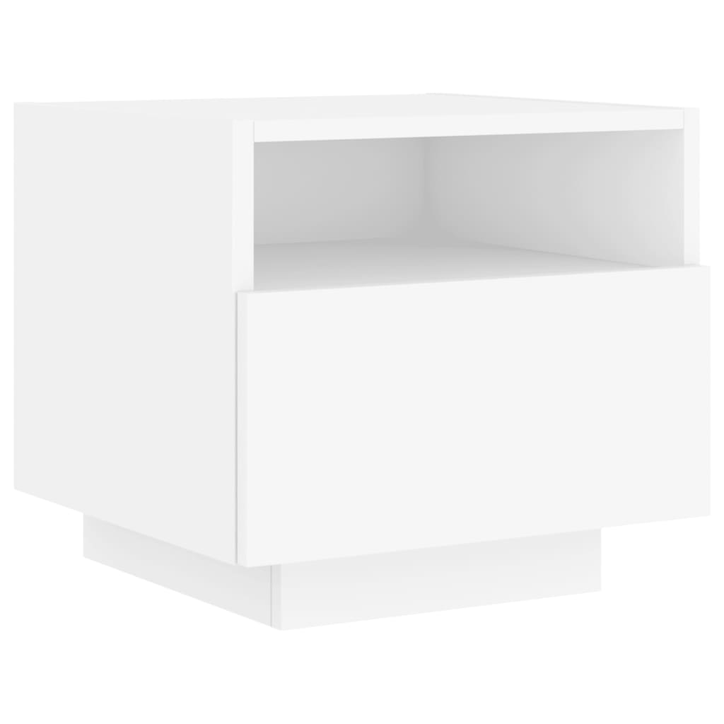 Table de chevet avec lumières LED blanc 40x39x37 cm Tables de chevet vidaXL   