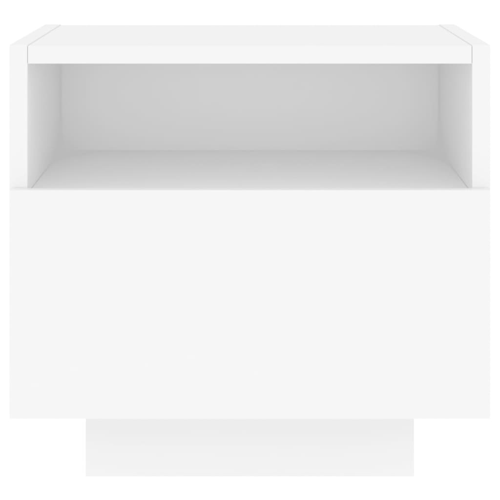 Table de chevet avec lumières LED blanc 40x39x37 cm Tables de chevet vidaXL   