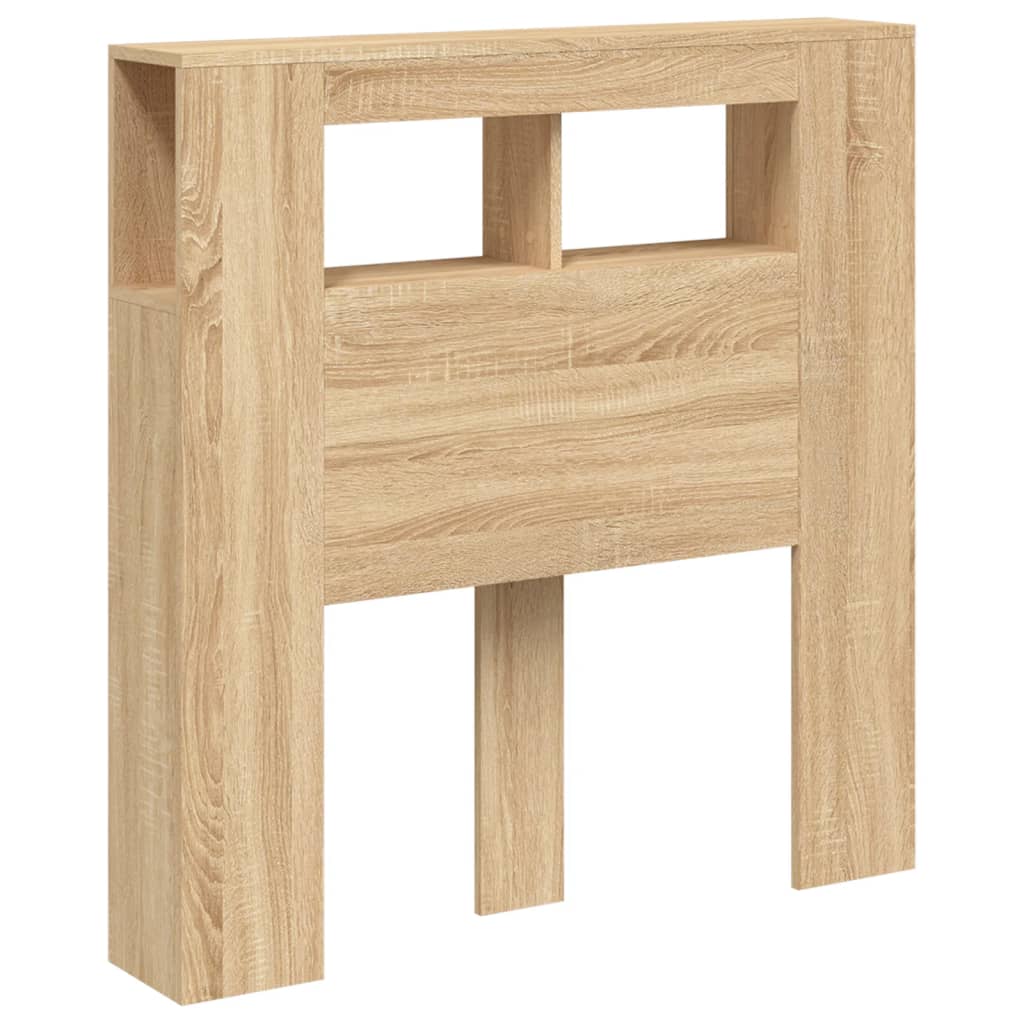 Tête de lit à LED chêne sonoma 100x18,5x103,5cm bois ingénierie Têtes et pieds de lit vidaXL   