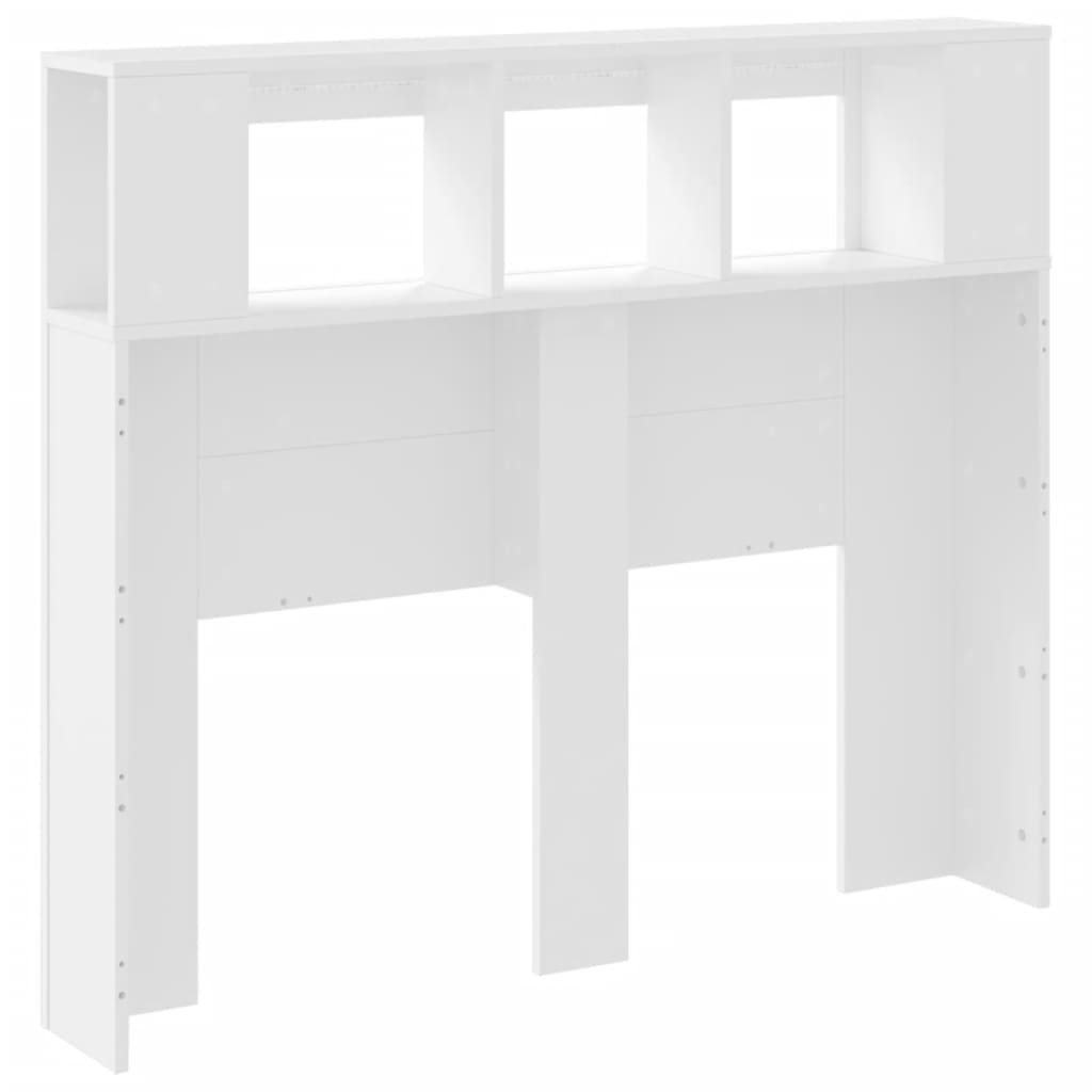 Tête de lit à LED blanc 120x18,5x103,5 cm bois d'ingénierie Têtes et pieds de lit vidaXL   