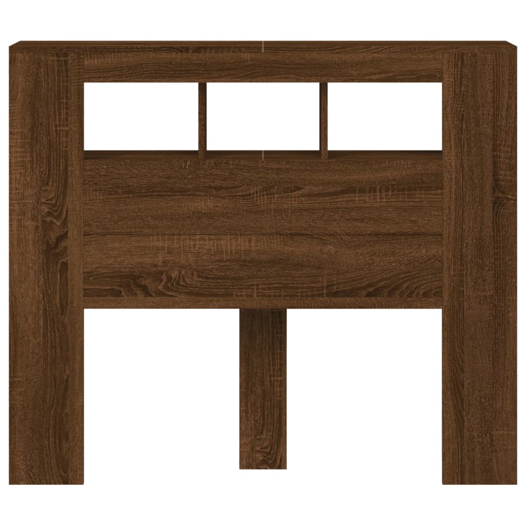 Tête de lit à LED chêne marron 120x18,5x103,5cm bois ingénierie Têtes et pieds de lit vidaXL   