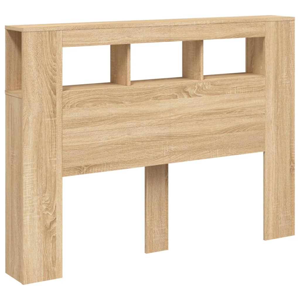 Tête de lit à LED chêne sonoma 140x18,5x103,5cm bois ingénierie Têtes et pieds de lit vidaXL   