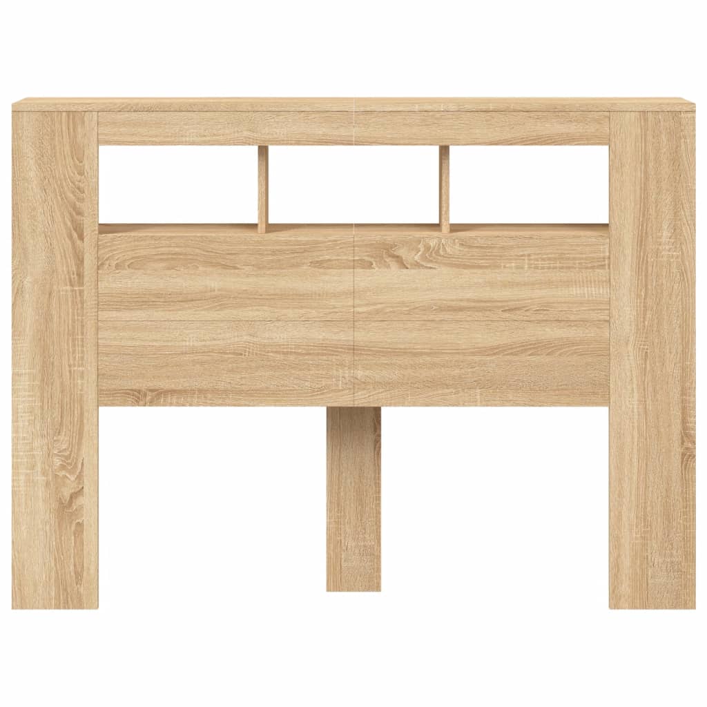 Tête de lit à LED chêne sonoma 140x18,5x103,5cm bois ingénierie Têtes et pieds de lit vidaXL   