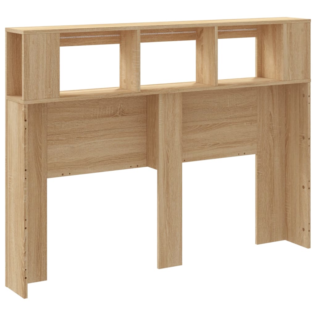 Tête de lit à LED chêne sonoma 140x18,5x103,5cm bois ingénierie Têtes et pieds de lit vidaXL   