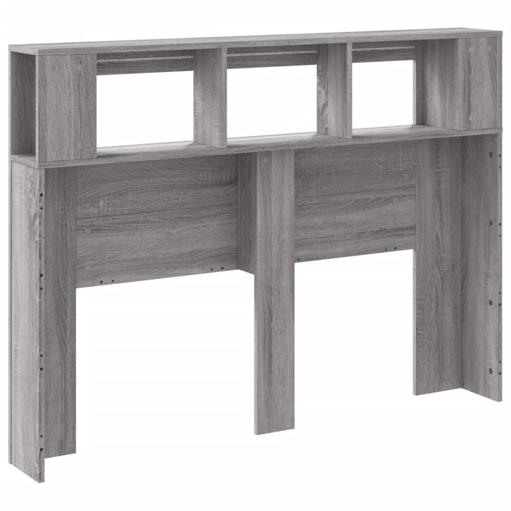 Tête de lit à LED sonoma gris 140x18,5x103,5 cm bois ingénierie Têtes et pieds de lit vidaXL   