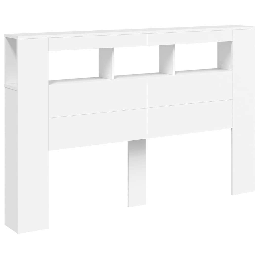 Tête de lit à LED blanc 160x18,5x103,5 cm bois d'ingénierie Têtes et pieds de lit vidaXL   