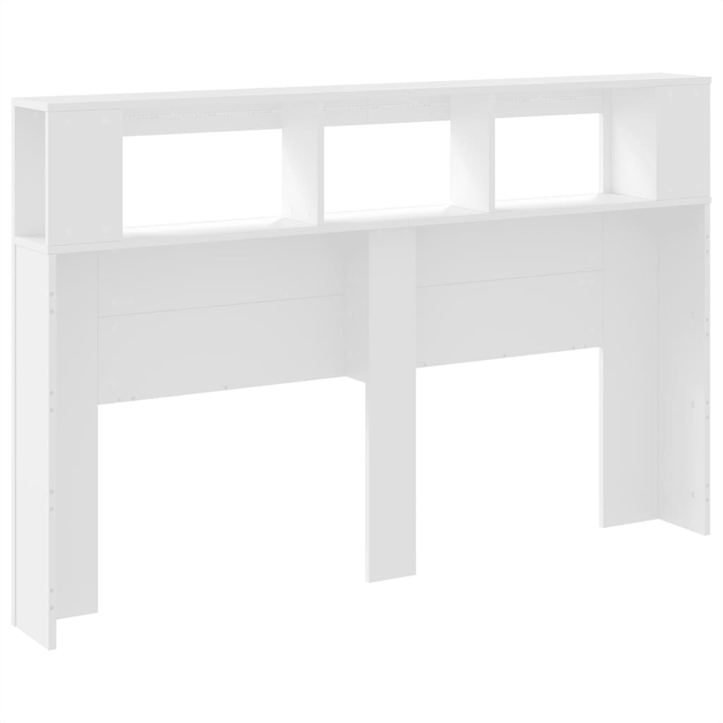 Tête de lit à LED blanc 160x18,5x103,5 cm bois d'ingénierie Têtes et pieds de lit vidaXL   