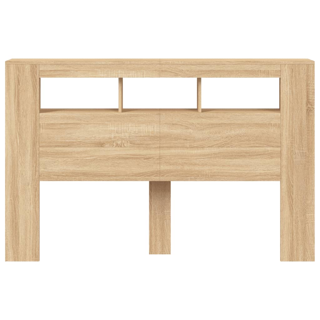 Tête de lit à LED chêne sonoma 160x18,5x103,5cm bois ingénierie Têtes et pieds de lit vidaXL   