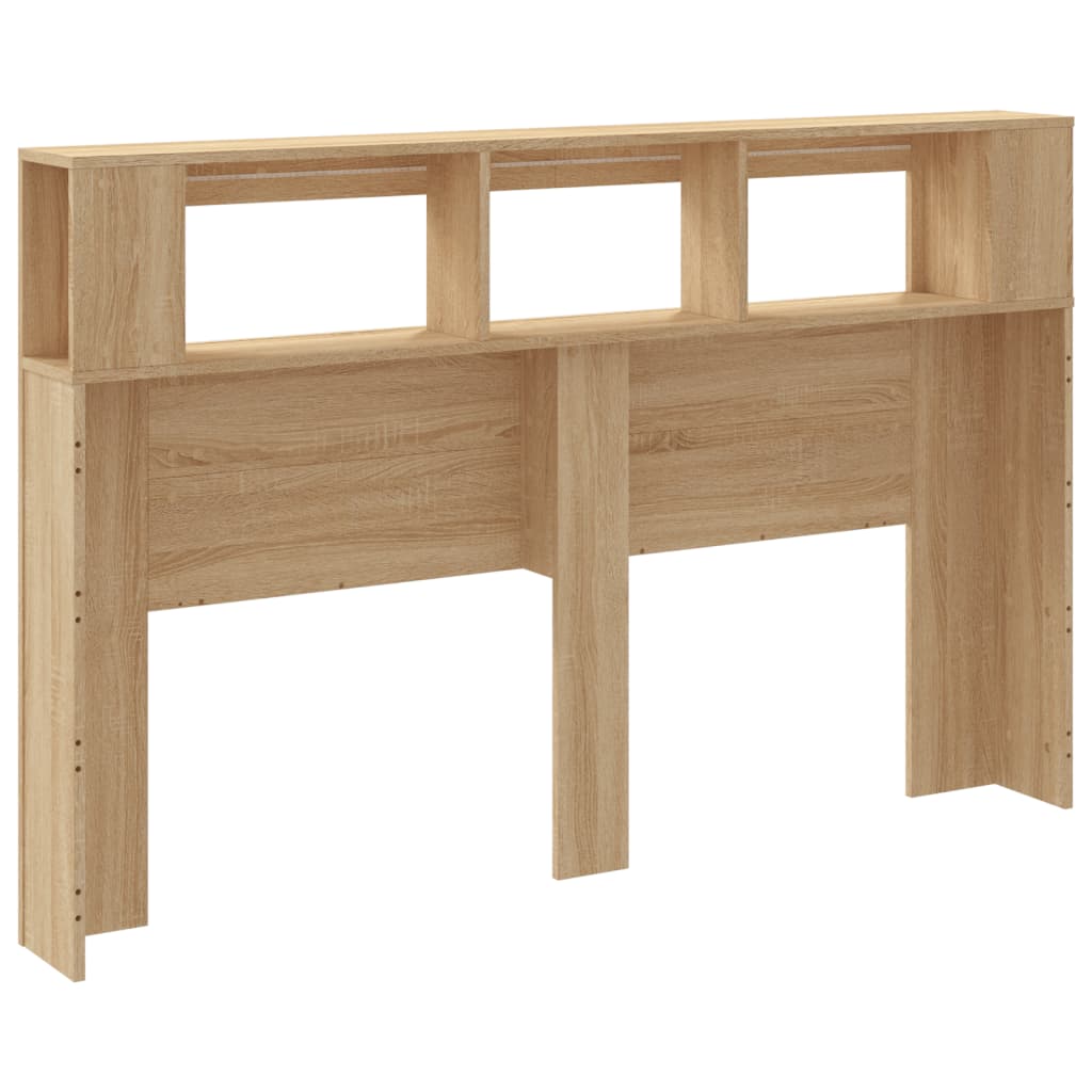 Tête de lit à LED chêne sonoma 160x18,5x103,5cm bois ingénierie Têtes et pieds de lit vidaXL   