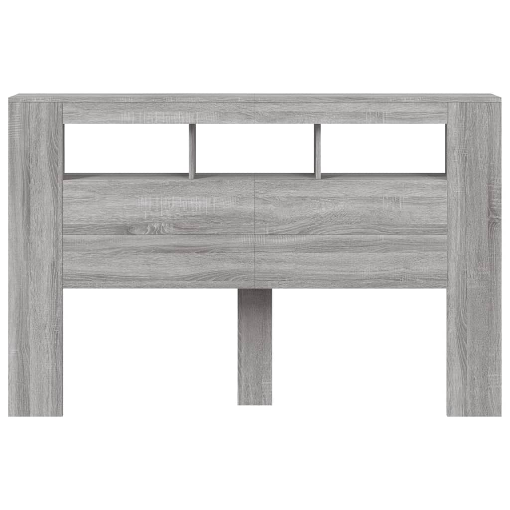 Tête de lit à LED sonoma gris 160x18,5x103,5 cm bois ingénierie Têtes et pieds de lit vidaXL   