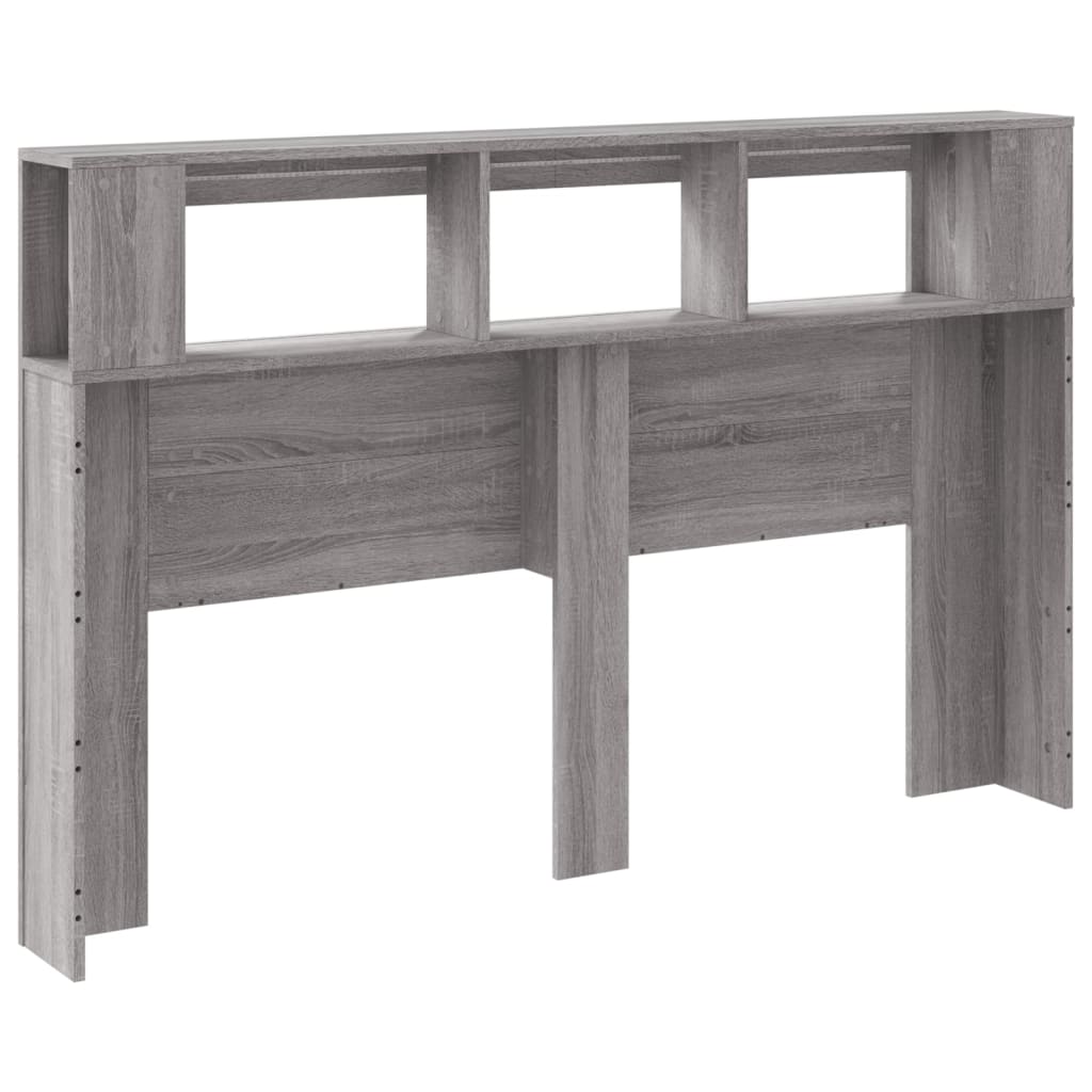 Tête de lit à LED sonoma gris 160x18,5x103,5 cm bois ingénierie Têtes et pieds de lit vidaXL   