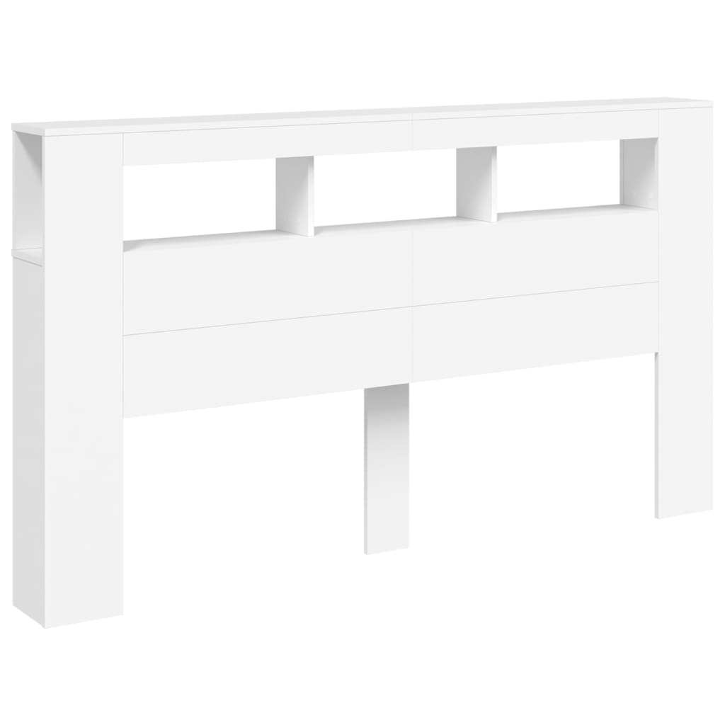 Tête de lit à LED blanc 180x18,5x103,5 cm bois d'ingénierie Têtes et pieds de lit vidaXL   