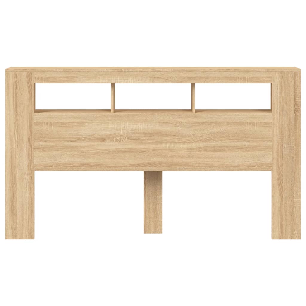 Tête de lit à LED chêne sonoma 180x18,5x103,5cm bois ingénierie Têtes et pieds de lit vidaXL   