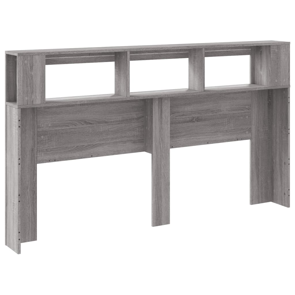 Tête de lit à LED sonoma gris 180x18,5x103,5 cm bois ingénierie Têtes et pieds de lit vidaXL   