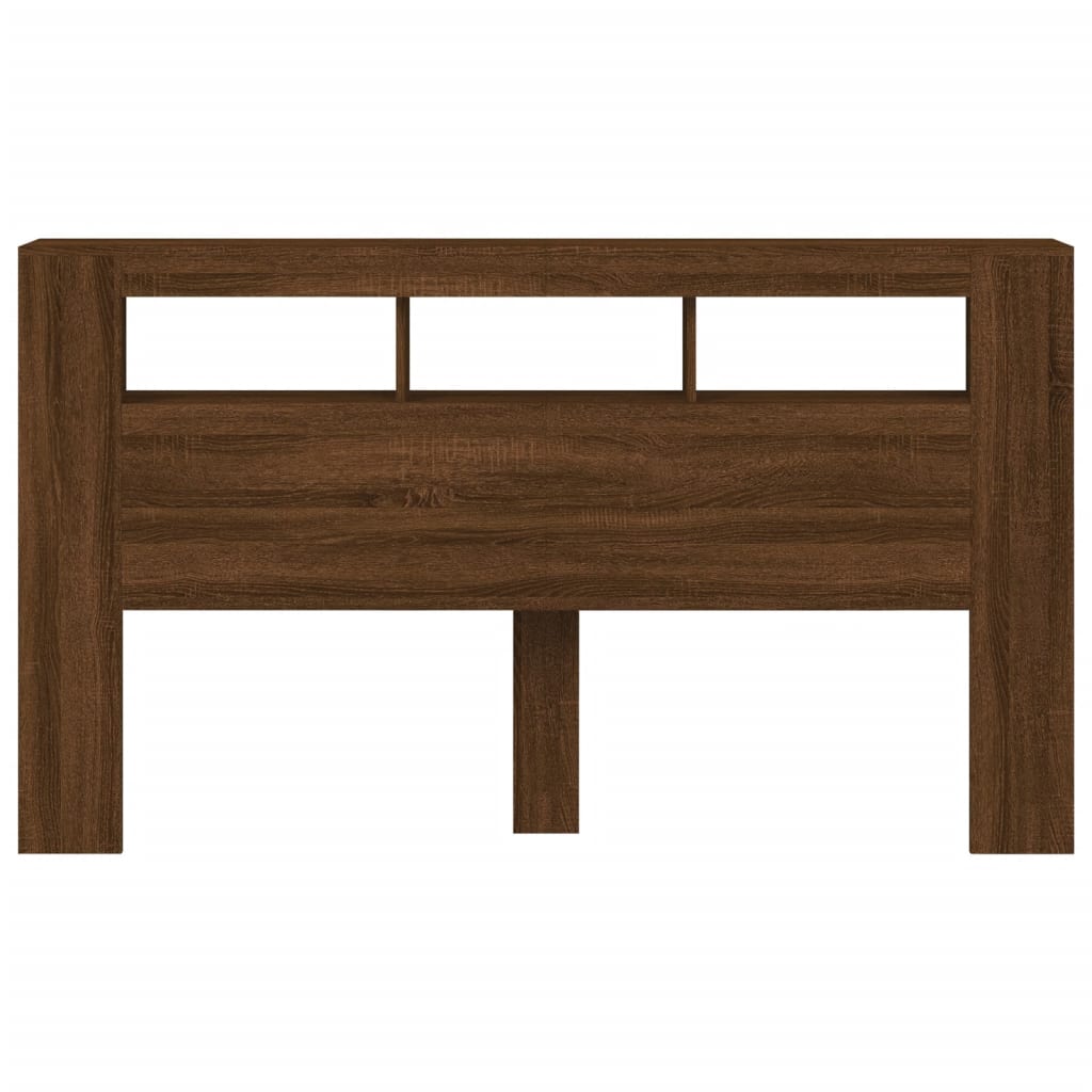 Tête de lit à LED chêne marron 180x18,5x103,5cm bois ingénierie Têtes et pieds de lit vidaXL   