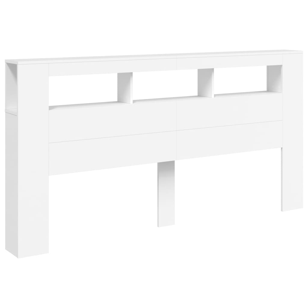 Tête de lit à LED blanc 200x18,5x103,5 cm bois d'ingénierie Têtes et pieds de lit vidaXL   