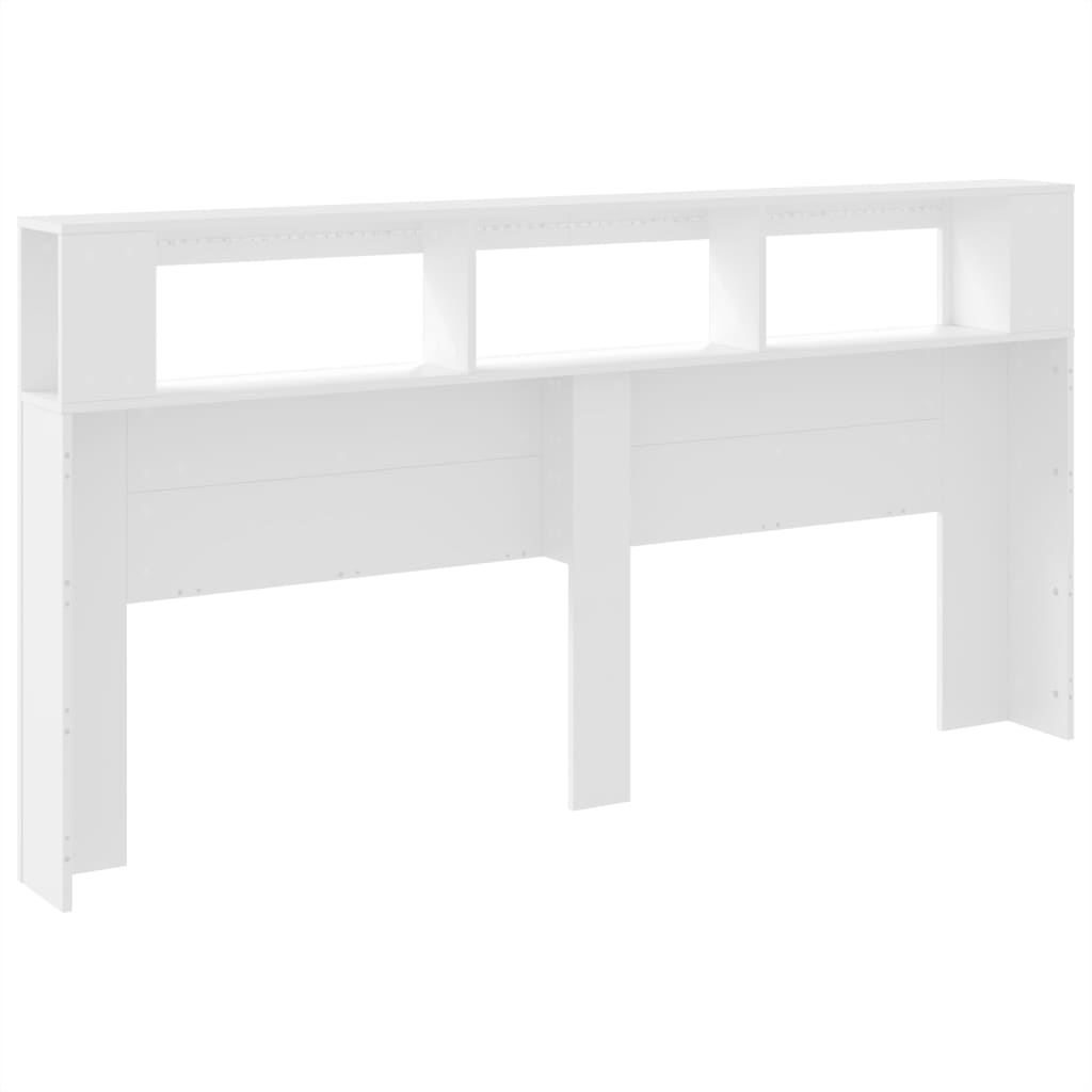 Tête de lit à LED blanc 200x18,5x103,5 cm bois d'ingénierie Têtes et pieds de lit vidaXL   