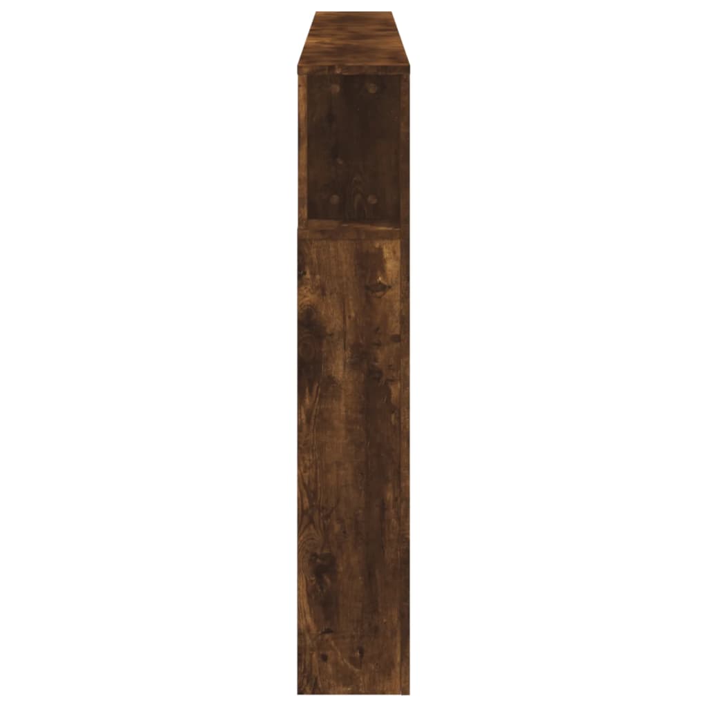 Tête de lit à LED chêne fumé 200x18,5x103,5cm bois d'ingénierie Têtes et pieds de lit vidaXL   