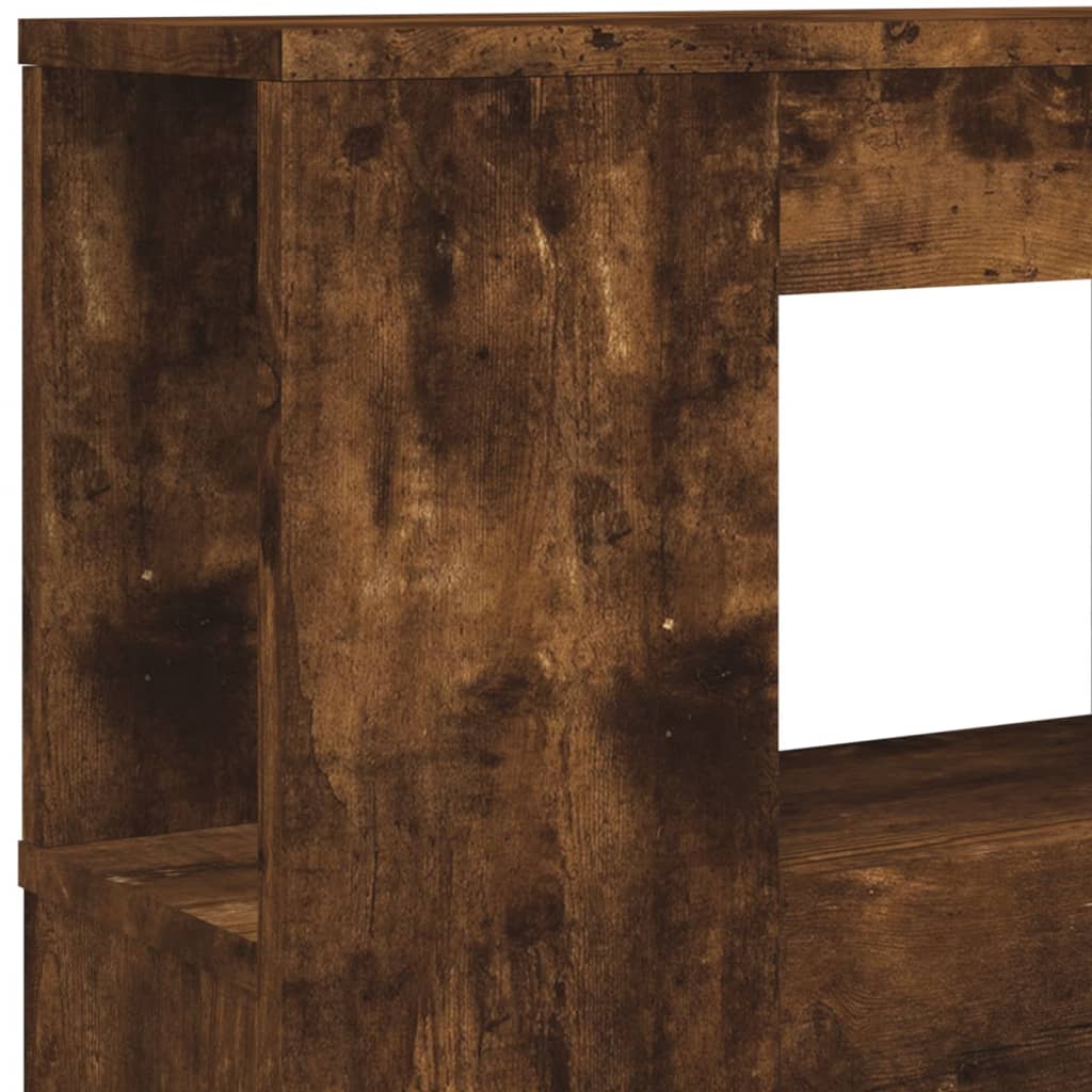 Tête de lit à LED chêne fumé 200x18,5x103,5cm bois d'ingénierie Têtes et pieds de lit vidaXL   