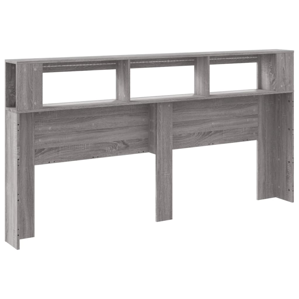 Tête de lit à LED sonoma gris 200x18,5x103,5 cm bois ingénierie Têtes et pieds de lit vidaXL   