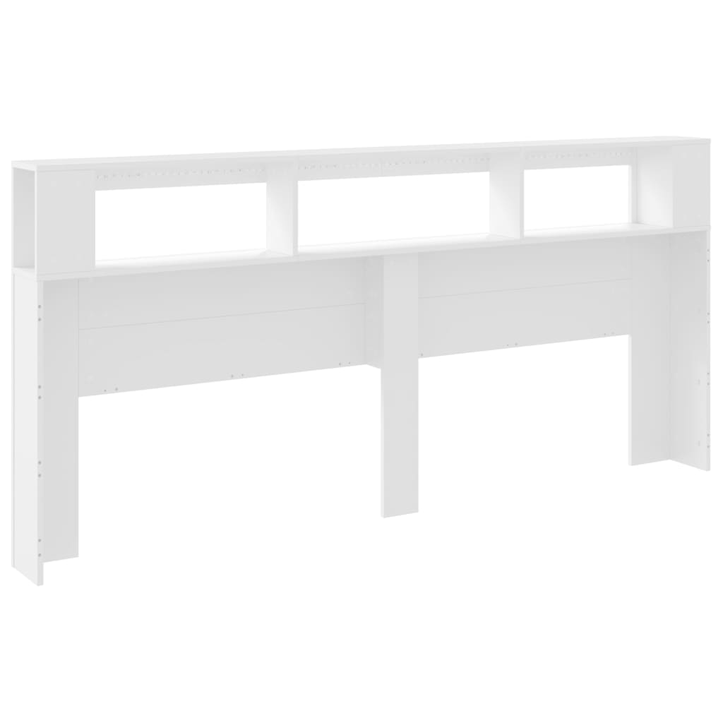 Tête de lit à LED blanc 220x18,5x103,5 cm bois d'ingénierie Têtes et pieds de lit vidaXL   