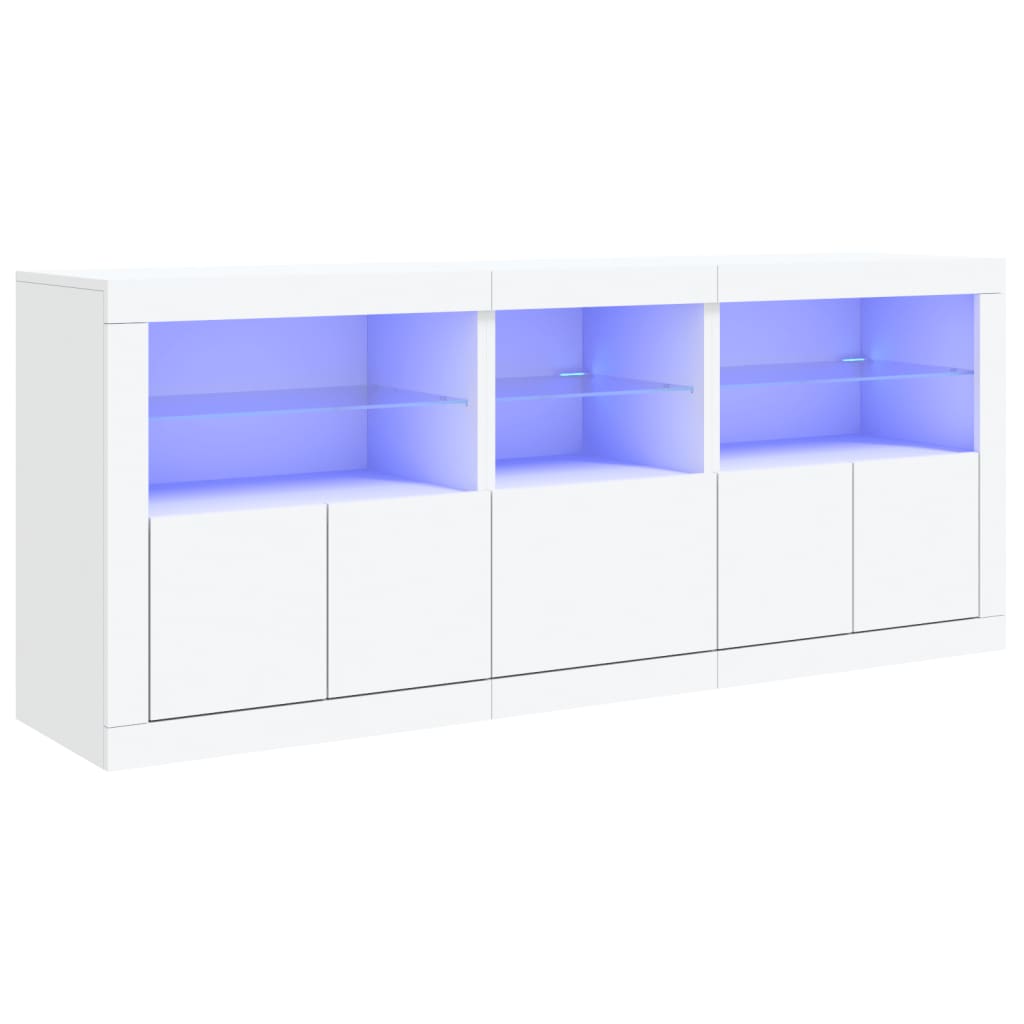 Image Buffet avec lumières LED blanc 162x37x67 cm | Xios Store SNC vidaXL Xios Store SNC