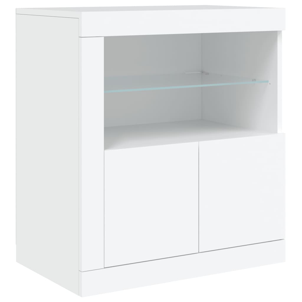 Image Buffet avec lumières LED blanc 162x37x67 cm | Xios Store SNC vidaXL Xios Store SNC