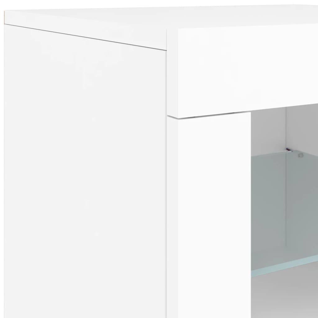 Image Buffet avec lumières LED blanc 162x37x67 cm | Xios Store SNC vidaXL Xios Store SNC