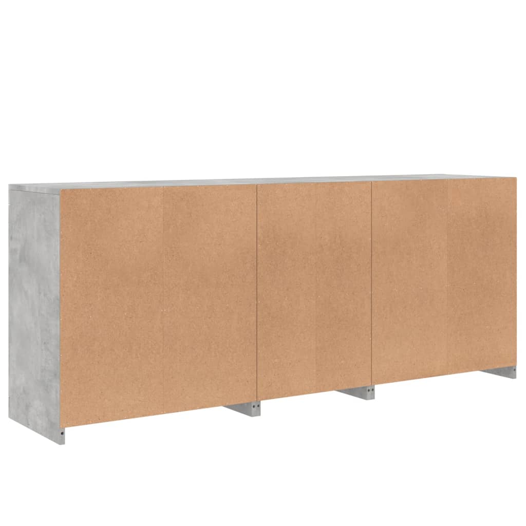 Image Buffet avec lumières LED gris béton 162x37x67 cm | Xios Store SNC vidaXL Xios Store SNC