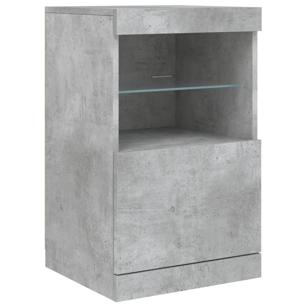 Image Buffet avec lumières LED gris béton 162x37x67 cm | Xios Store SNC vidaXL Xios Store SNC