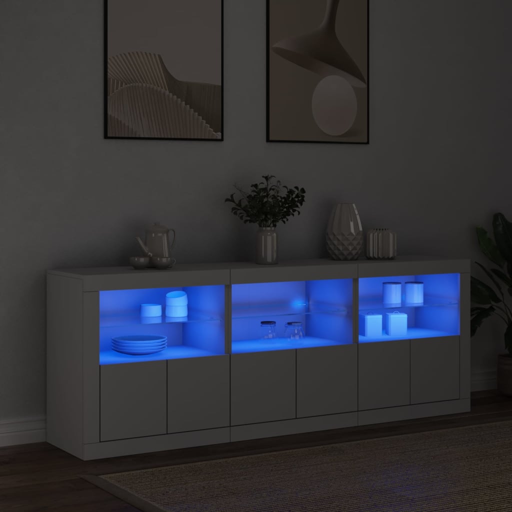 Image Buffet avec lumières LED blanc 181,5x37x67 cm | Xios Store SNC vidaXL Xios Store SNC