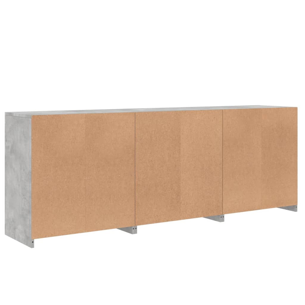 Image Buffet avec lumières LED gris béton 181,5x37x67 cm | Xios Store SNC vidaXL Xios Store SNC