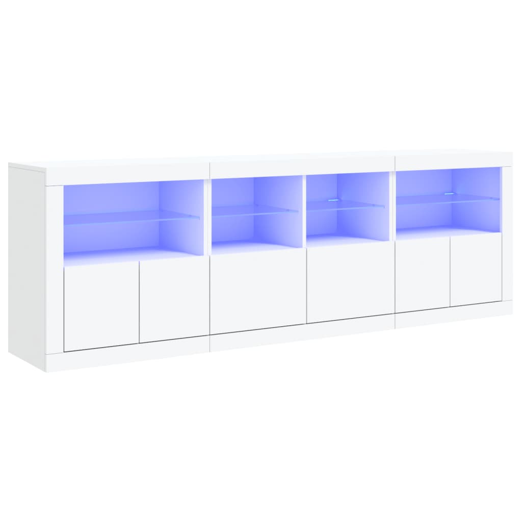 Image Buffet avec lumières LED blanc 202x37x67 cm | Xios Store SNC vidaXL Xios Store SNC