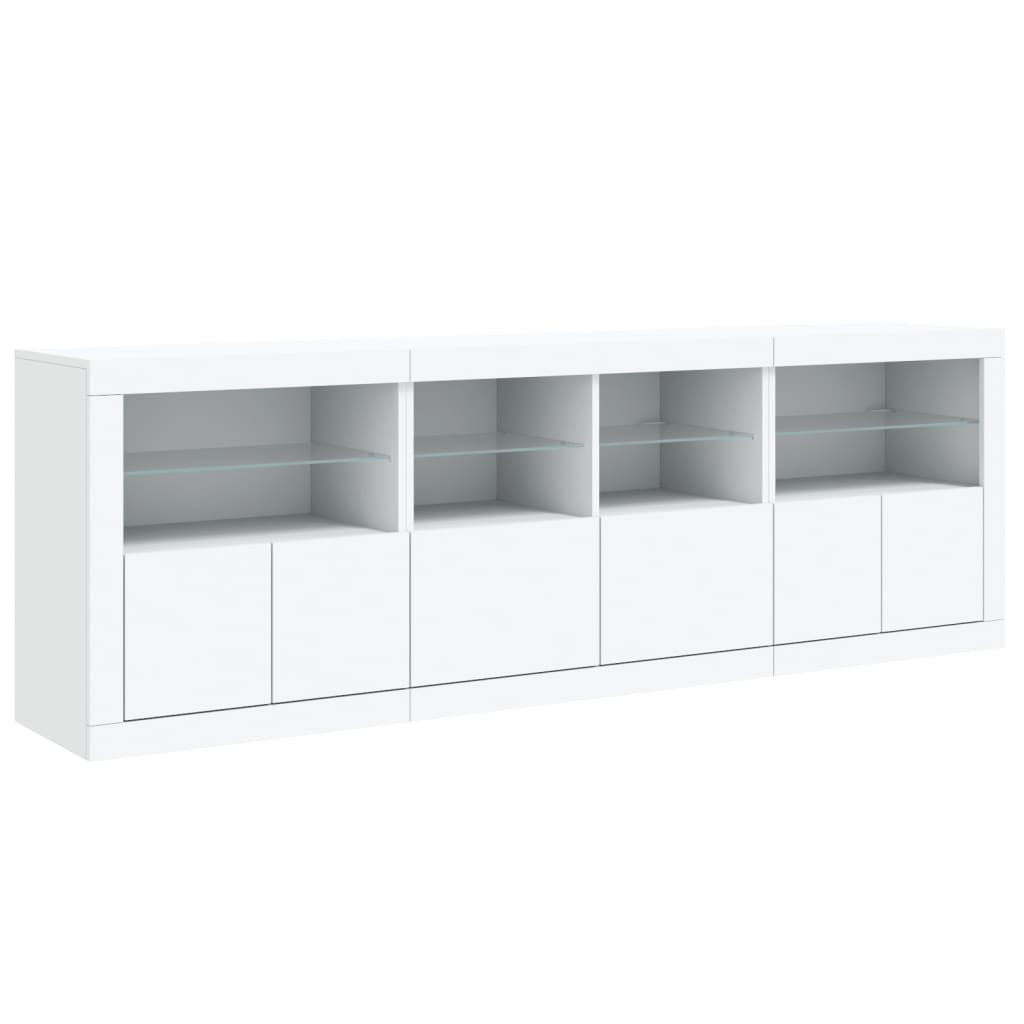 Image Buffet avec lumières LED blanc 202x37x67 cm | Xios Store SNC vidaXL Xios Store SNC