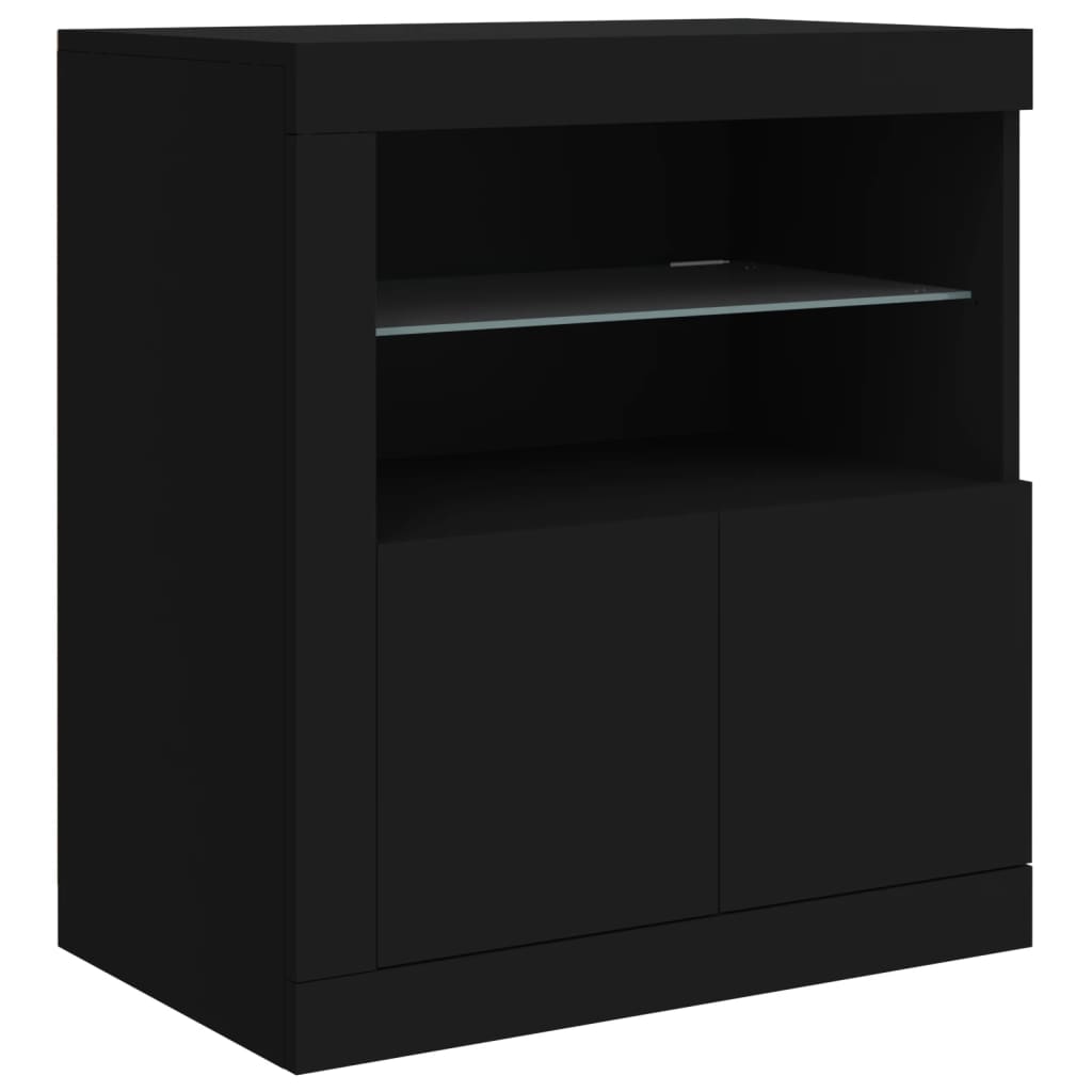 Image Buffet avec lumières LED noir 283x37x67 cm | Xios Store SNC vidaXL Xios Store SNC