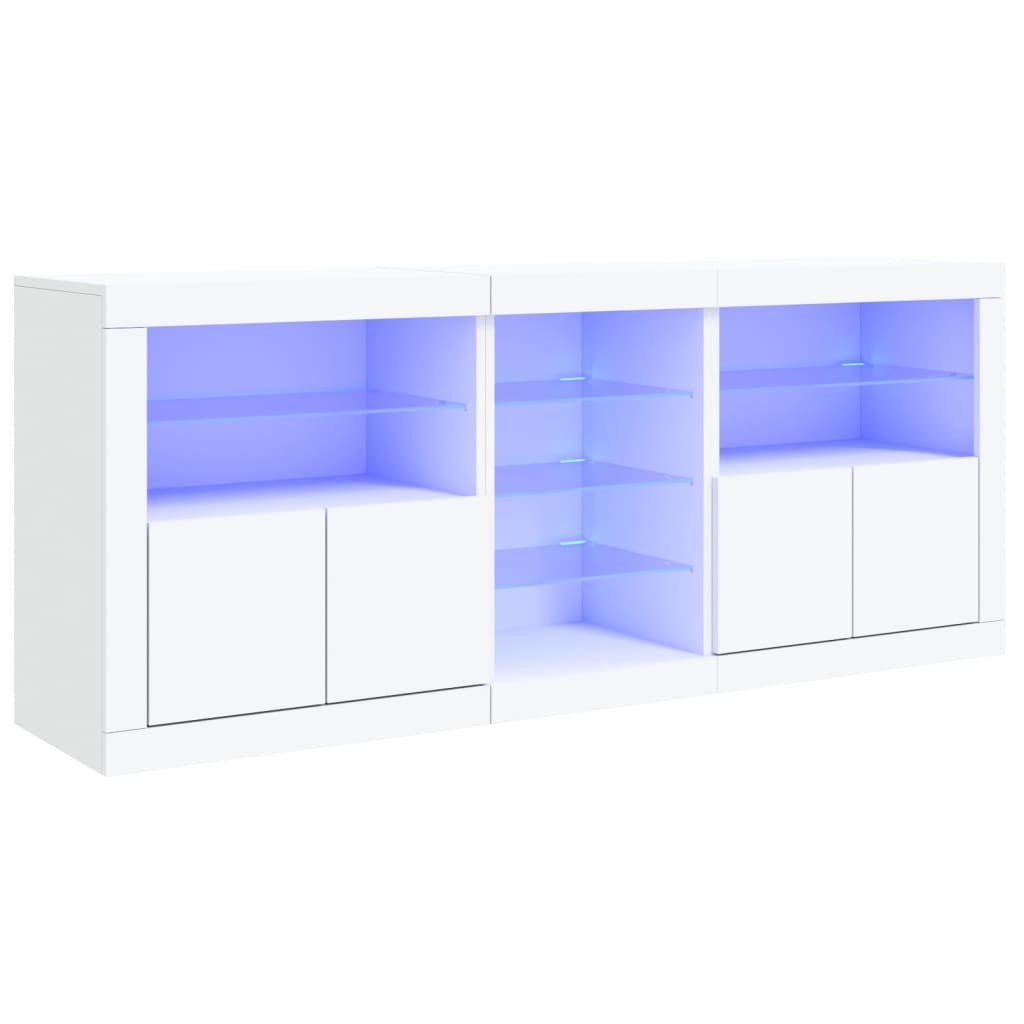 Image Buffet avec lumières LED blanc 181,5x37x67 cm | Xios Store SNC vidaXL Xios Store SNC