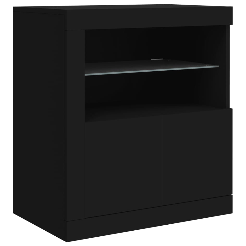 Image Buffet avec lumières LED noir 181,5x37x67 cm | Xios Store SNC vidaXL Xios Store SNC