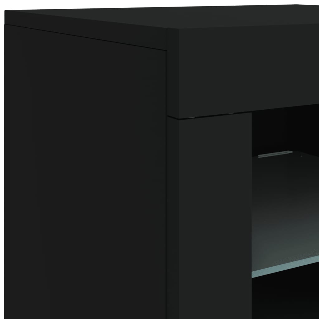 Image Buffet avec lumières LED noir 181,5x37x67 cm | Xios Store SNC vidaXL Xios Store SNC