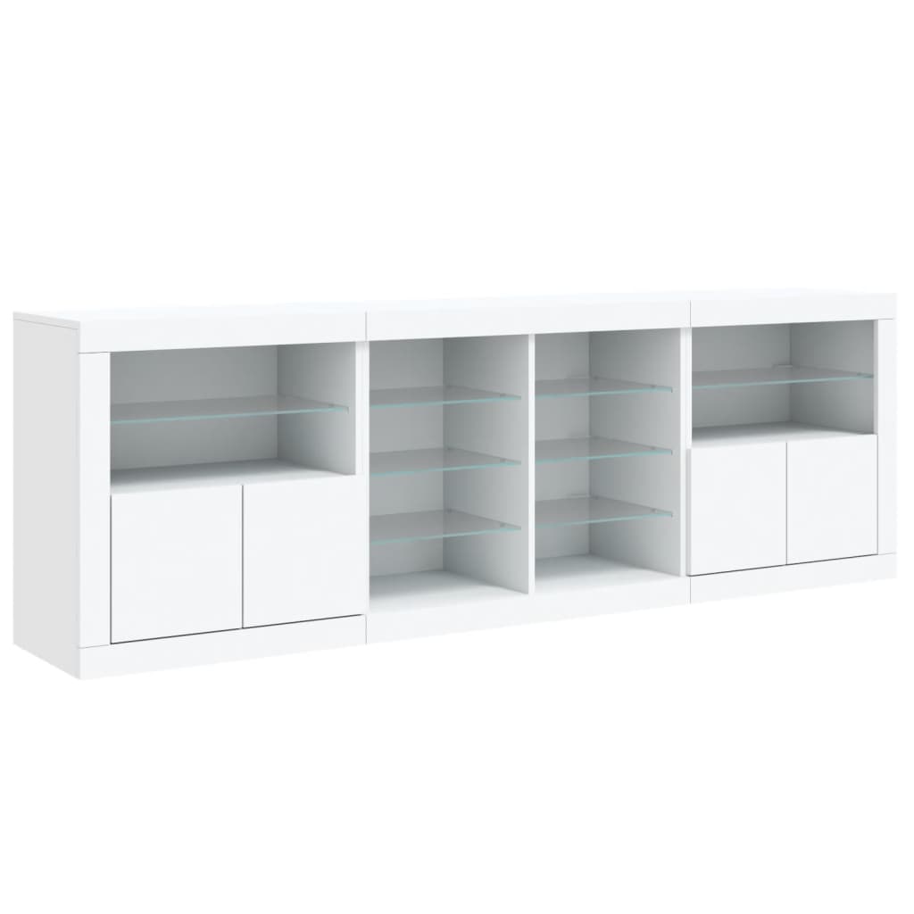 Image Buffet avec lumières LED blanc 202x37x67 cm | Xios Store SNC vidaXL Xios Store SNC