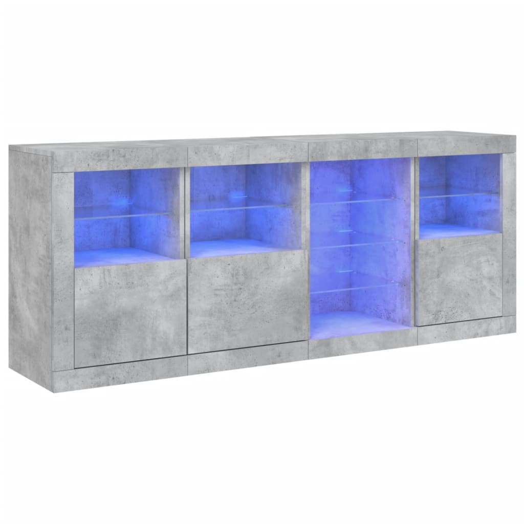 Image Buffet avec lumières LED gris béton 164x37x67 cm | Xios Store SNC vidaXL Xios Store SNC