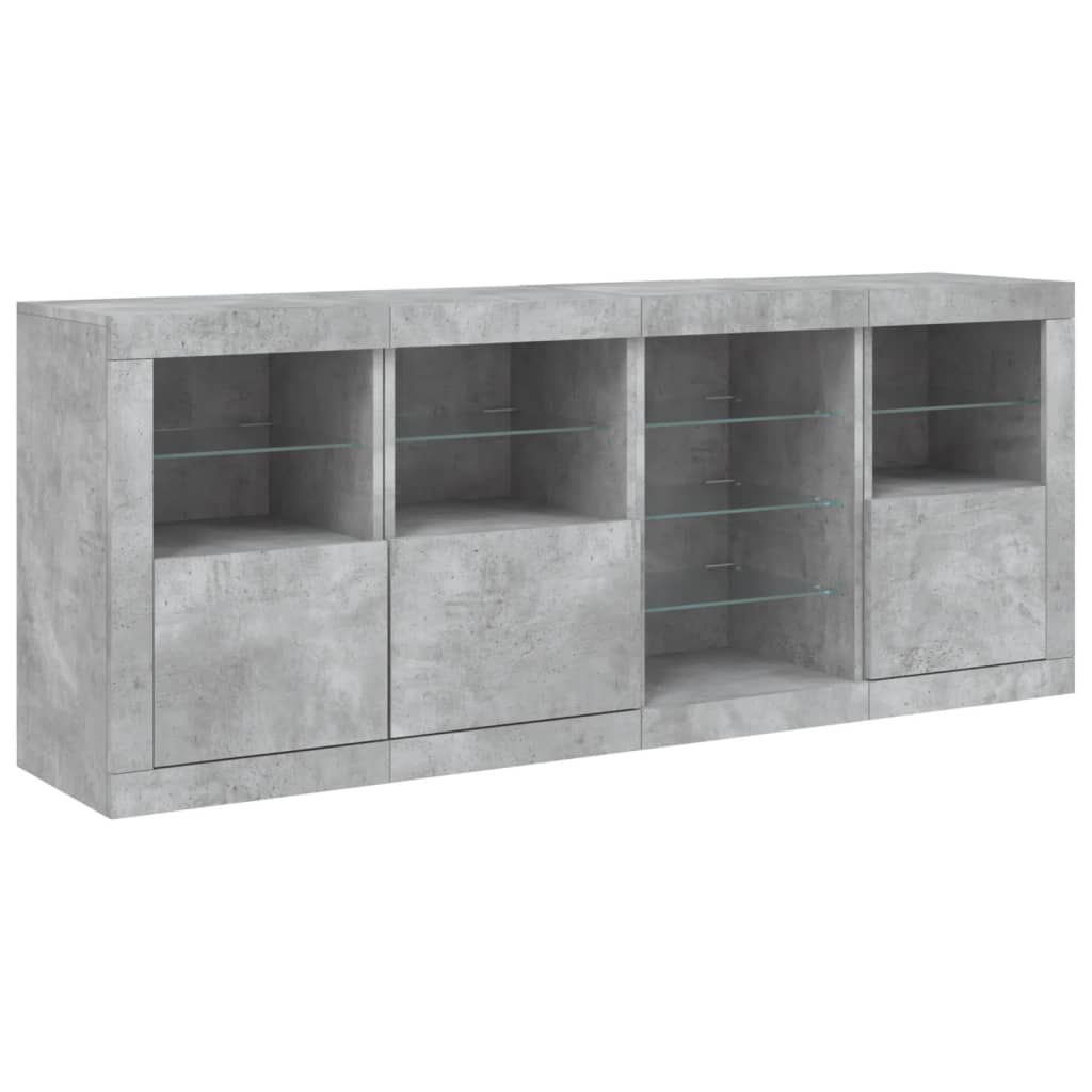 Image Buffet avec lumières LED gris béton 164x37x67 cm | Xios Store SNC vidaXL Xios Store SNC