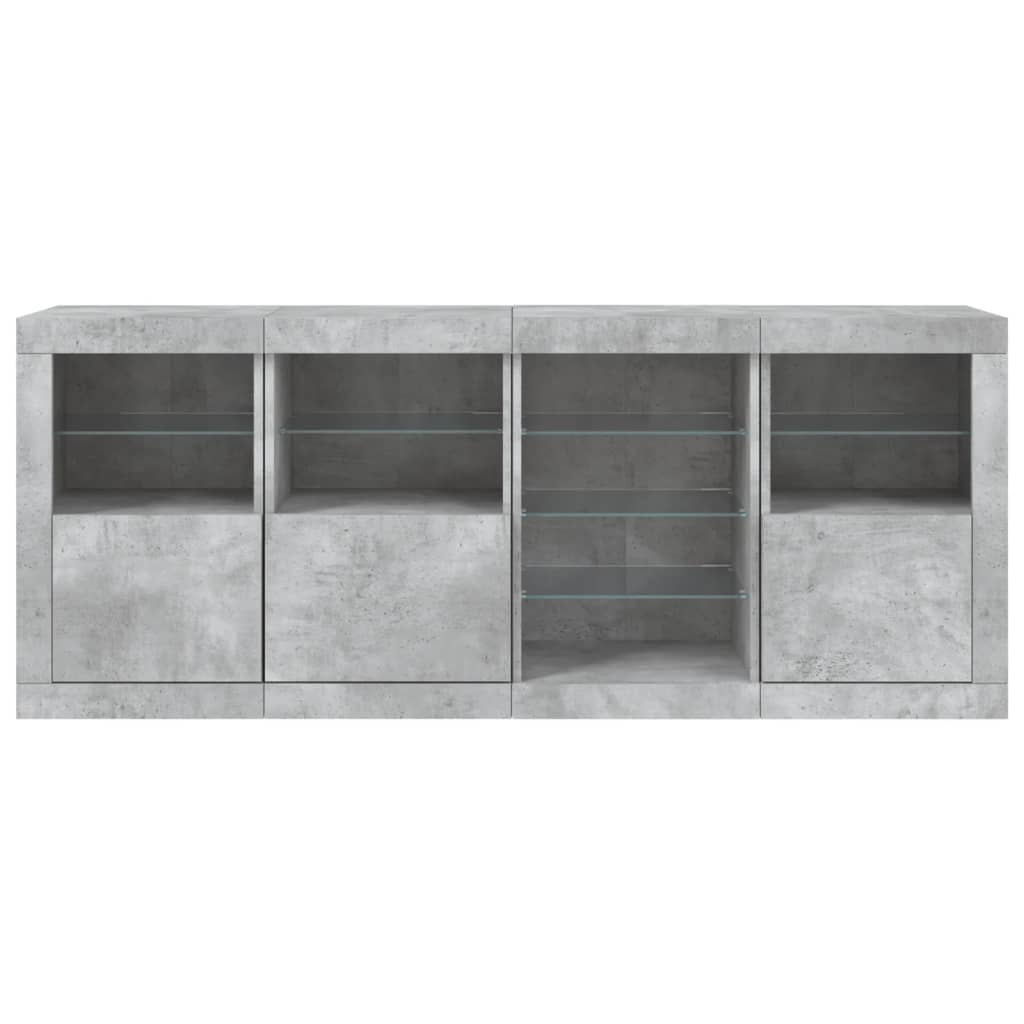 Image Buffet avec lumières LED gris béton 164x37x67 cm | Xios Store SNC vidaXL Xios Store SNC