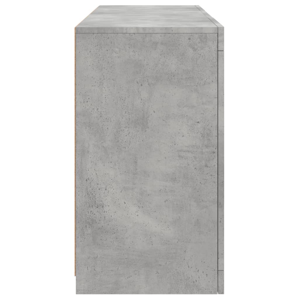 Image Buffet avec lumières LED gris béton 123x37x67 cm | Xios Store SNC vidaXL Xios Store SNC