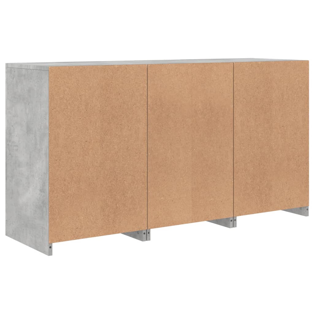 Image Buffet avec lumières LED gris béton 123x37x67 cm | Xios Store SNC vidaXL Xios Store SNC