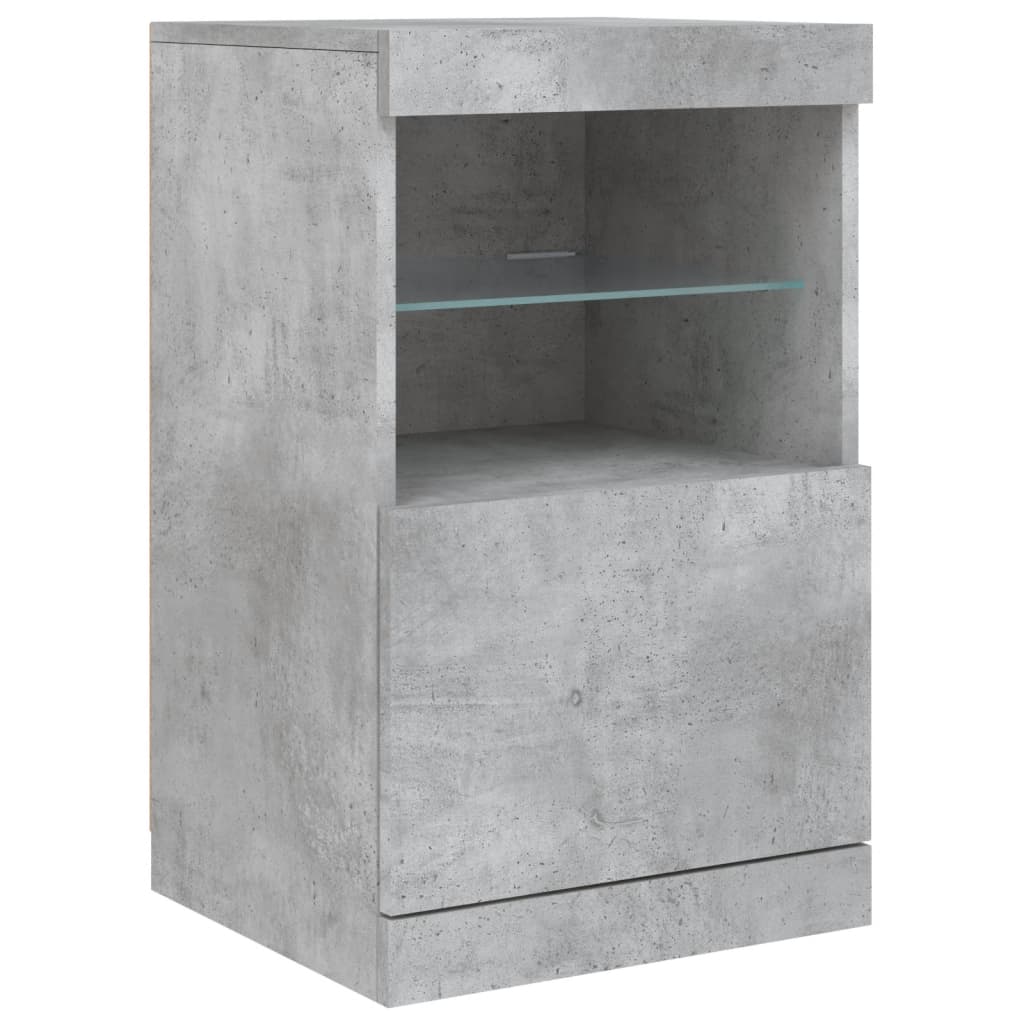 Image Buffet avec lumières LED gris béton 123x37x67 cm | Xios Store SNC vidaXL Xios Store SNC